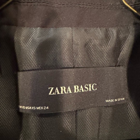 Zara Basic Jacquard Tuxedo Blazer - Size X-Small - Picture 11 of 16